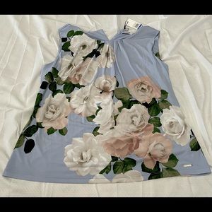 Calvin Klein Blue Flower Dress Top
